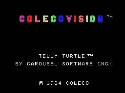 Telly Turtle title screen for Colecovision